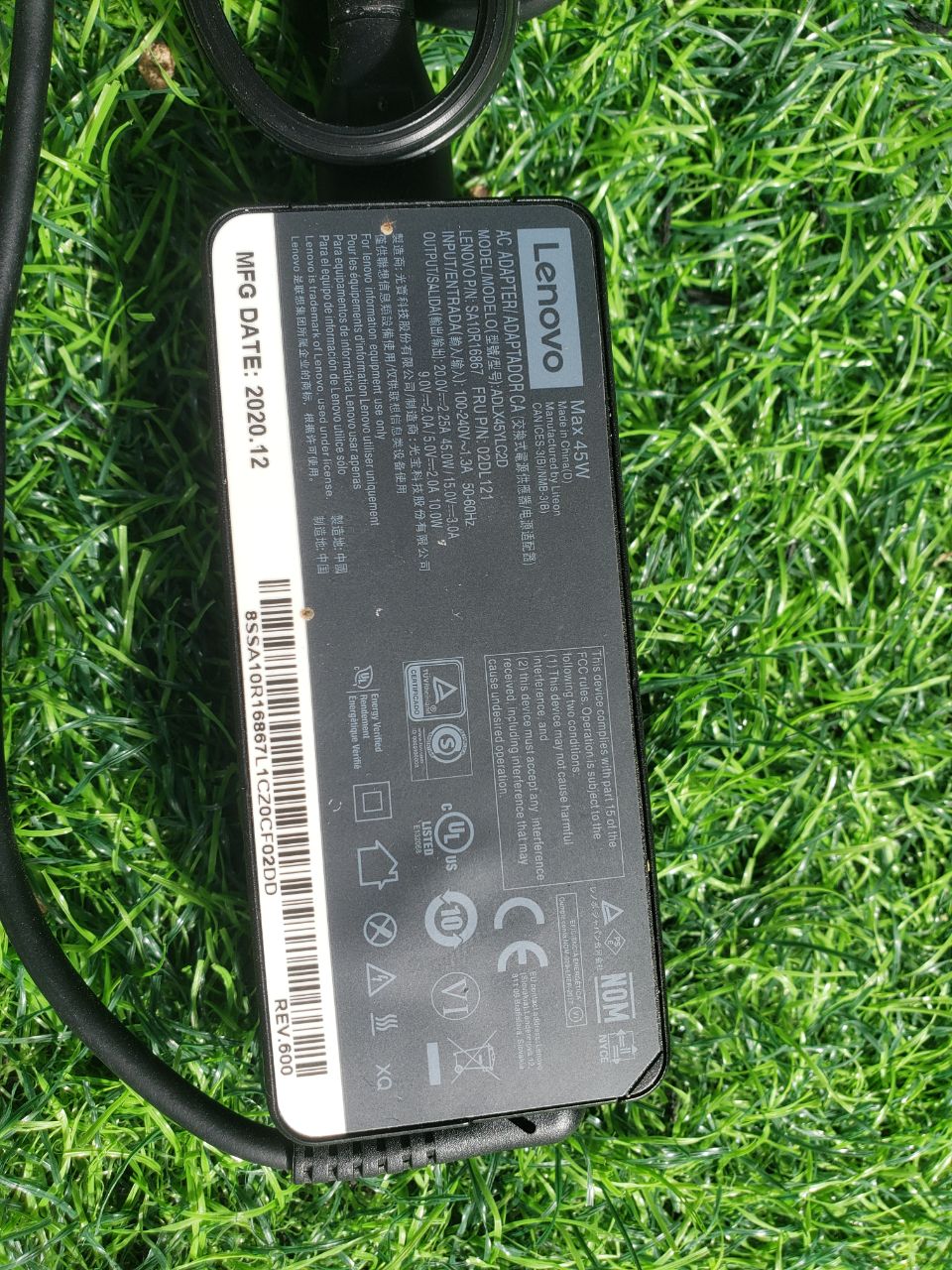 Cargador lenovo tipo C 45w